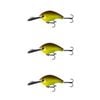 3x 13 Fishing 60mm Jabber Jaw Deep Crankbait Fishing Lure -Chartreuse Root Beer