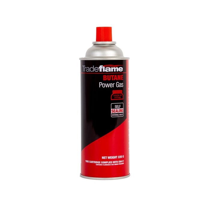 Tradeflame 220g Screw On Butane Cartridge 