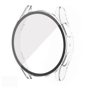 PC Full Cover Screen Glass Protector Shell Case - For Samsung Galaxy Watch 6th 40mm (Clear)