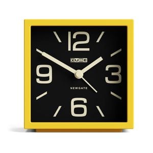 Newgate Cube Mantel Clock-citrus Yellow