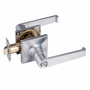 Schlage Satin Chrome Regent Series Boston Privacy Leverset