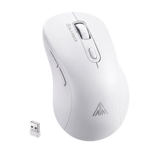 SOLAKAKA Silent Wireless Mouse Bluetooth 2.4GHz 4200 DPI 7 Buttons - White