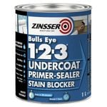 Zinsser 1L White Bulls Eye Primer Undercoat Sealer And Stain Blocker