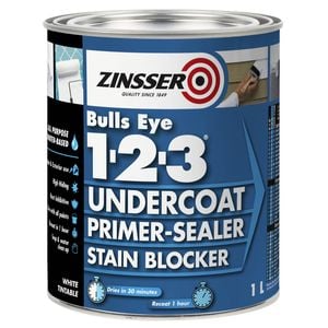 Zinsser 1L White Bulls Eye Primer Undercoat Sealer And Stain Blocker