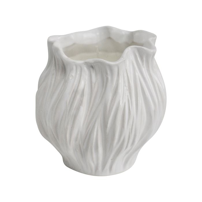 Ceramic 10cm Scented Tealight Candle Bud Home Decor - White