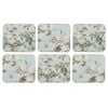 6PK Ashdene Elegant Rose 11cm Hardboard/Cork Coaster Square - Mint