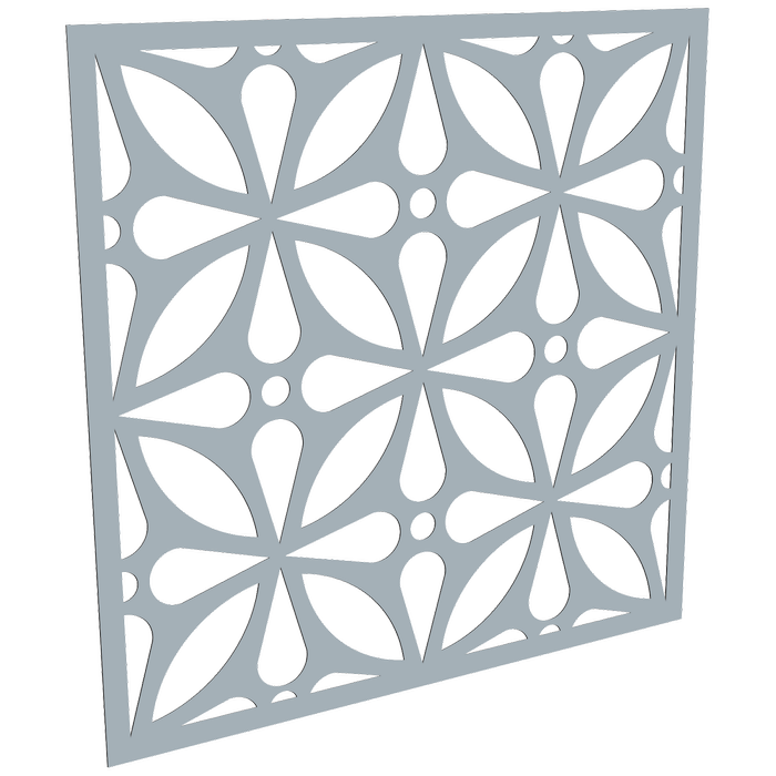 ProtectorAl 300-1200w x 300-1200h Silver Matt/Gloss White Morrocco Unframed Composite Deco Panel