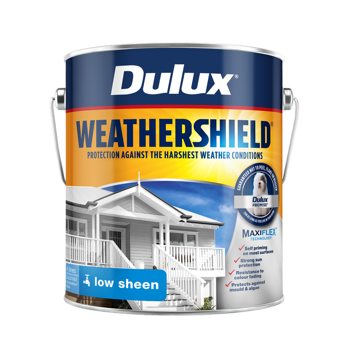 Dulux 4L Blue Low Sheen Weathershield Exterior Paint - 4L