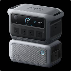 Anker Solix C2000 Gen 2 Portable Power Station with Expansion Battery - 4096Wh|2400W