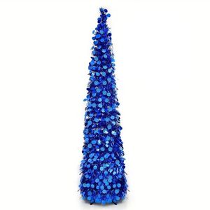 Lifebay Blue Holographic Sequin Christmas Tree