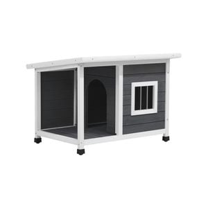 Alopet Dog Kennel House Outdoor Pet Wooden Cage Kennels Indoor Cabin Box Awning