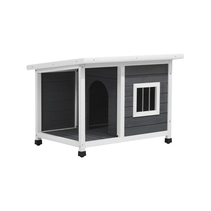 Alopet Dog Kennel House Outdoor Pet Wooden Cage Kennels Indoor Cabin Box Awning