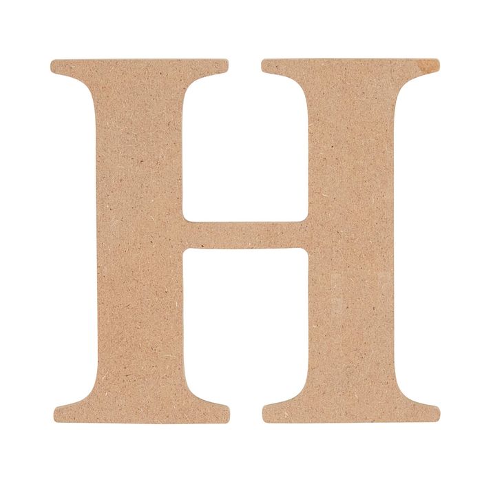All Set 9cm MDF Alphabet Letter H