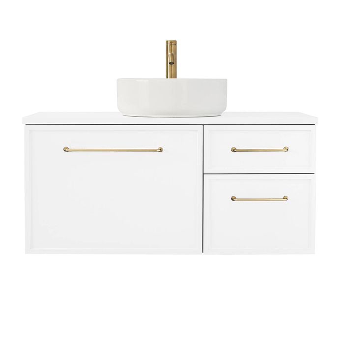 CIBO 900mm White Finer Wall Hung Bathroom Vanity