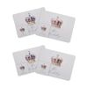 2pk 4pc Lesser & Pavey Lordship Ladyship Placemat Coaster Set White