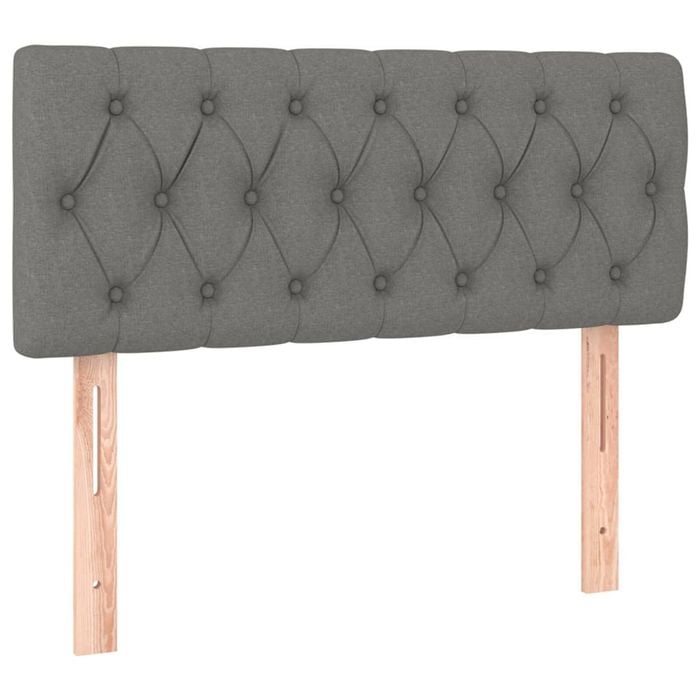 vidaXL LED Headboard Upholstered Bed Header Bedroom Dark Grey 100 cm Fabric