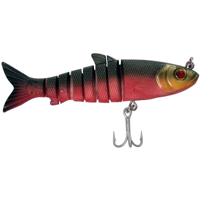 Zerek Live Mullet 4.5 Col RD 23g Soft Body Jointed Swimbait Fishing Lure"