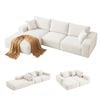 Artiss 3 Seater Modular Sofa Bed Sectional Boneless Couch for Living Room Corduroy Compressed Sofa