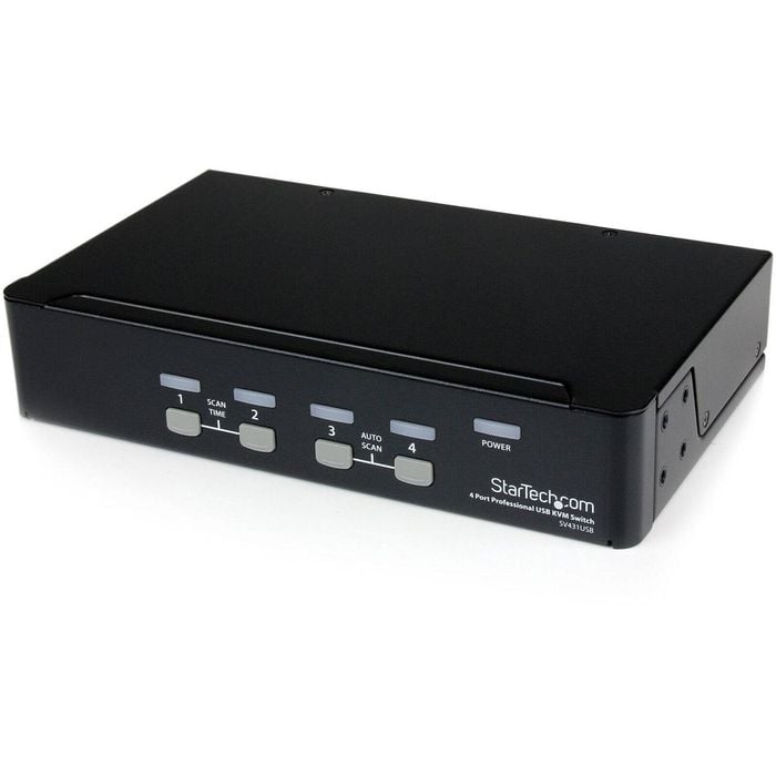 StarTech.com KVM Switchbox - TAA Compliant - 4 Computer(s) - 1 Local User(s) - 1920 x 1440 - 8 x USB