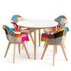 1 Artiss Dining Table And 4 Mid Century Chairs Set White