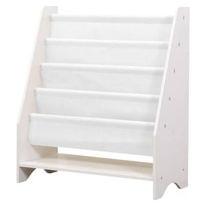 Bopeep Wooden Kids Bookshelf Organiser White
