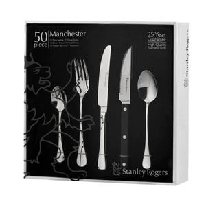 Stanley Rogers 50 Piece Manchester Stainless Steel Cutlery Set 50pc