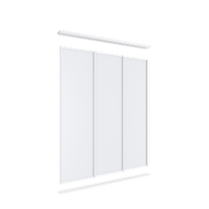 Lugna 2100 x 1800 Triple Melamine Wardrobe Sliding Door Custom Package