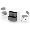Costway 3pcs Kids Table & Chair Set Activity Center Writing Desk