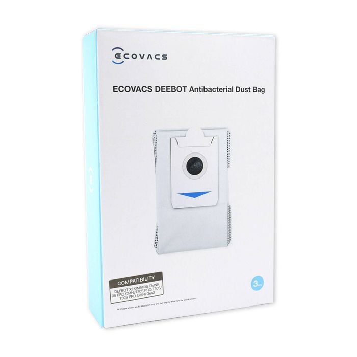 Genuine Antibacterial Dust Bags for ECOVACS DEEBOT X2, X5 & T30S PRO Series – 3 Pack