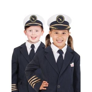 Qantas Pilot's Hat for Kids, Official Airline Captain Halloween Costume Accessory, CHILD