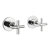 Mondella Resonance Chrome 1/2 Turn Cross Handle Wall Top Assembly Set