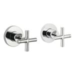 Mondella Resonance Chrome 1/2 Turn Cross Handle Wall Top Assembly Set