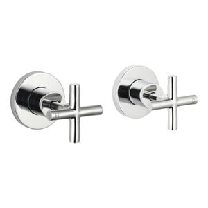 Mondella Resonance Chrome 1/2 Turn Cross Handle Wall Top Assembly Set