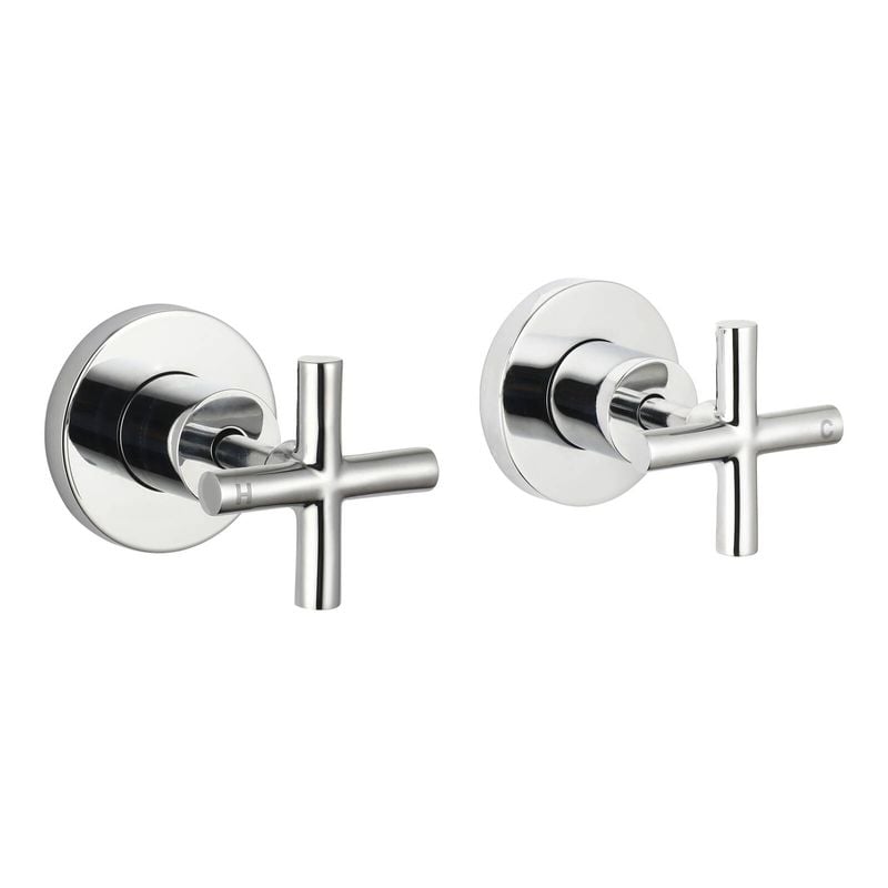 Resonance Chrome 1/2 Turn Cross Handle Wall Top Assembly Set