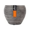 Capi 11 x 9cm Black Rib Indoor Plant Pot