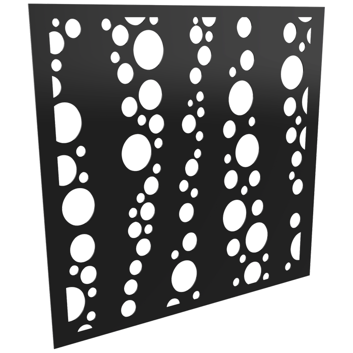 ProtectorAl 300 - 1200 x 300 - 1200mm Gloss Black / Satin Black Bubbles Unframed Composite Deco Panel