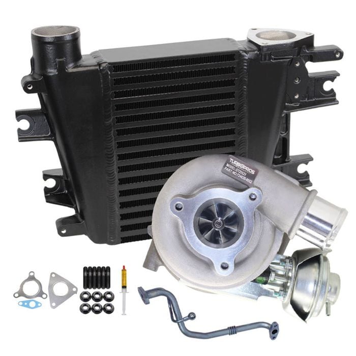 Upgrade Billet Turbo+65mm Intercooler And Genuine Oil Feed Pipe For Nissan Patrol Gu Zd30 3.0l Fits Early Di 2000-2002