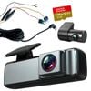 Elinz Dual Lens No Screen Dash Cam 1080P Rear Camera 720P WiFi App Control Supercapacitor 128GB U3 Card Hardwire Kit