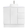 CIBO 900mm White Nordic Full Height Bathroom Vanity With White Matte Pod Basin