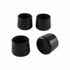 Surface Gard 13mm Round Black Plastic External Chair Tip - 4 Pack