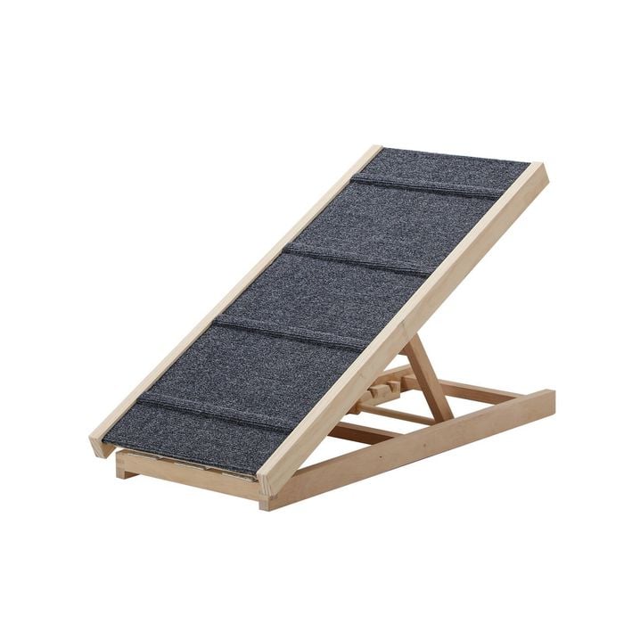 Alopet Dog Pet Ramp Foldable 100cm Adjustable Height Stairs Bed Sofa Car