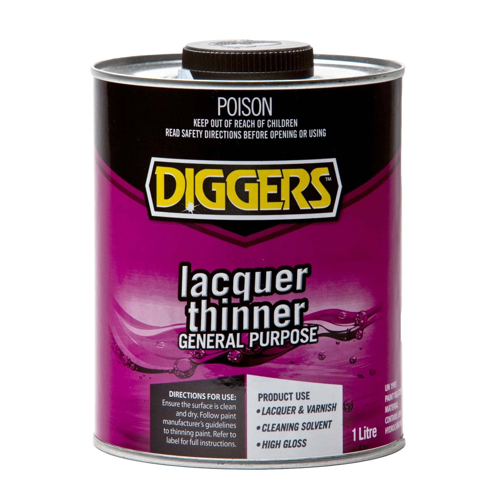 DIGGERS 1L General Purpose Lacquer Thinner - 1L