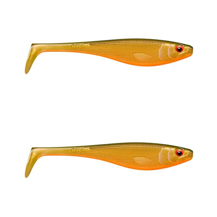 2x Rapala Soft Peto 18cm Paddle Tail Shad Lures - Scaled Roach
