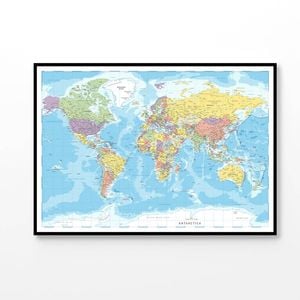 World Map   Print 100% Australian Made 90 x 60cm   (Poster)