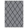 Urban Style Geometric Printed Microfibre Rug – Grey/black | 160 X 240cm