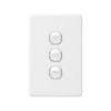 DETA X6 White 3 Gang Triple Vertical Switch