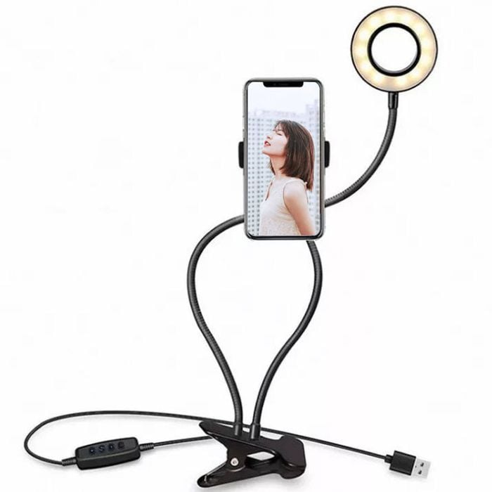 Clip Ring Selfie Light Video Conference Lighting USB Laptop Desk Lamp Zoom Phone Stand