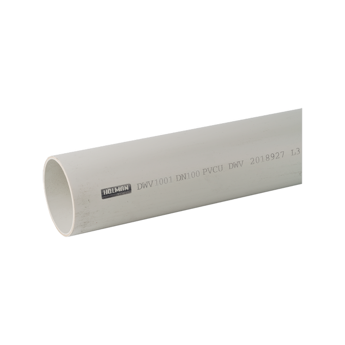 Holman 100mm x 1m PVC DWV Pipe