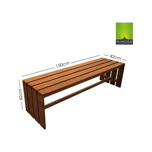 Mimosa 1500 x 420mm Merbau Eden Outdoor Bench Bunnings Australia