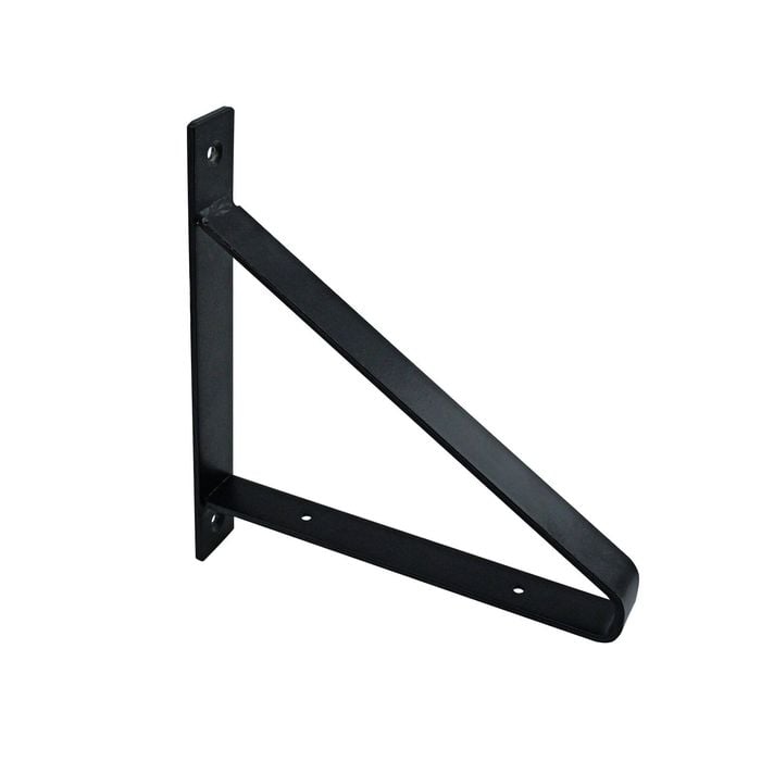 Carinya 210 x 185mm Black Exposed Triangle Stayed Bracket